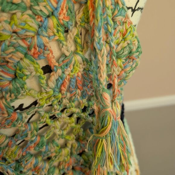 Free People Blue and Green Cropped Tank Top - Picture 6 of 9